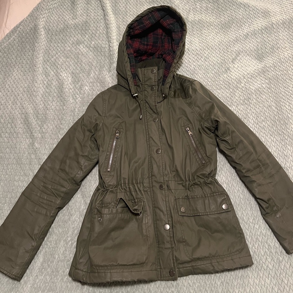 H&M Green Jacket with Plaid Interior